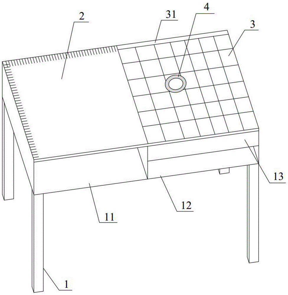 一种园林规划设计类专业教学实践专用绘图桌